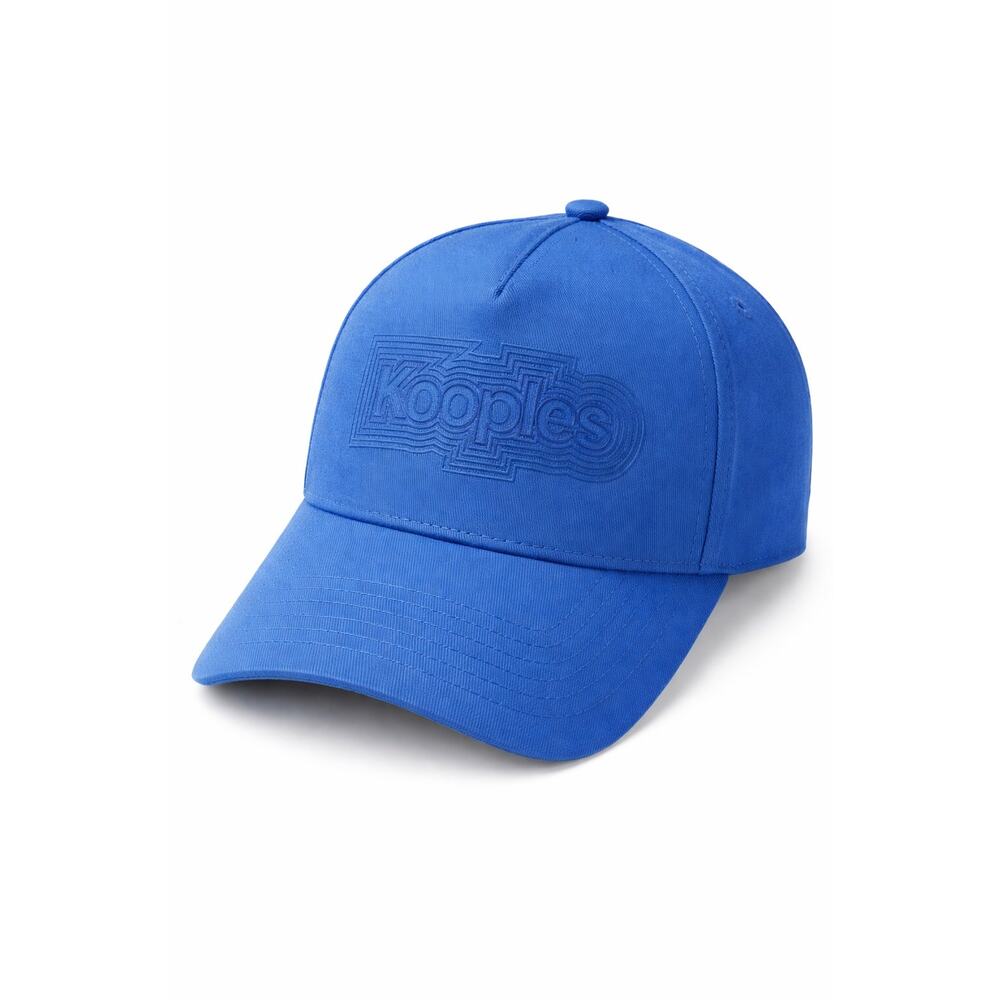 The Kooples Sport Blue Logo Cap Tonal Embossed Baseball Hat NWT $95